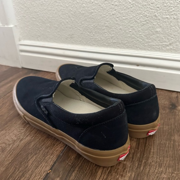Vans Men's Black and Gum Slip-On Sneakers - Picture 3 of 4
